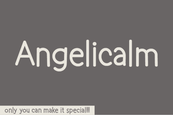 Angelicalm: A Refined Handwritten Font for Editorial Design