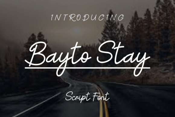 Bayto Stay: A Delicate Font for Editorial Design