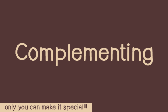 Complementing: A Font for Building a Cohesive Brand Identity