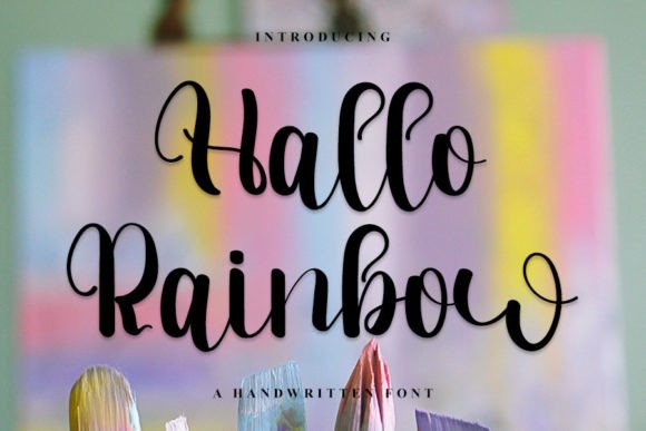 Hallo Rainbow: A Modern Handwritten Font for Brand Personality