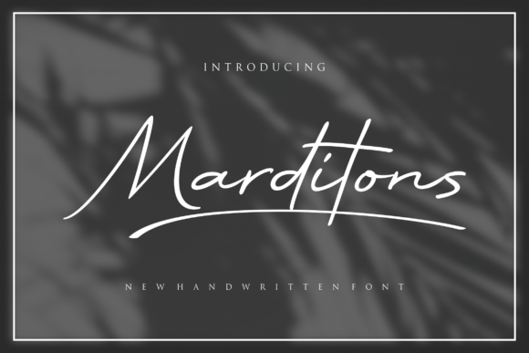 Marditons: A Handwritten Script Font for Elevated Marketing Visuals