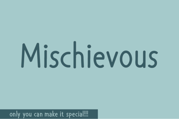 Mischievous Font: A Natural Handwritten Typeface for Digital Branding
